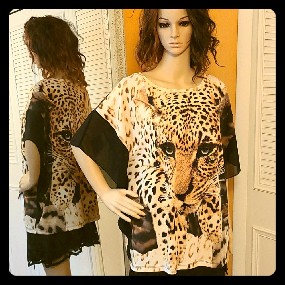 Sparkle Cheetah Top